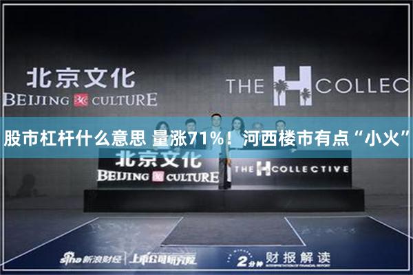 股市杠杆什么意思 量涨71%！河西楼市有点“小火”