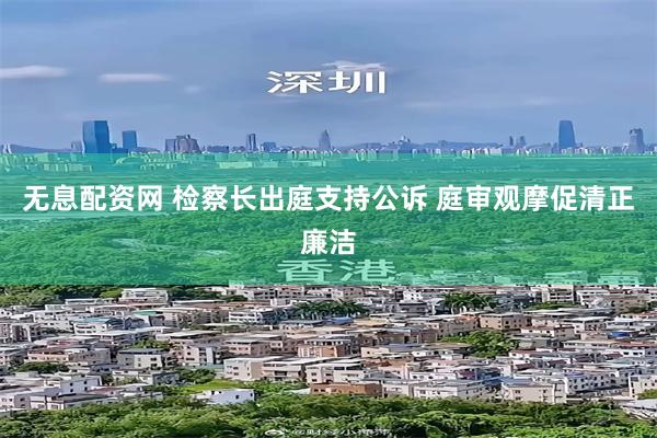 无息配资网 检察长出庭支持公诉 庭审观摩促清正廉洁
