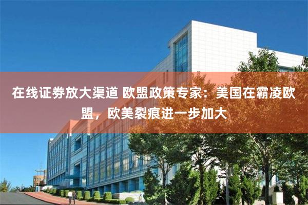 在线证劵放大渠道 欧盟政策专家：美国在霸凌欧盟，欧美裂痕进一步加大