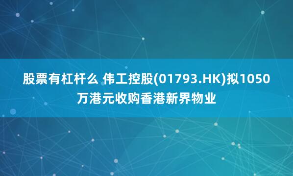 股票有杠杆么 伟工控股(01793.HK)拟1050万港元收购香港新界物业