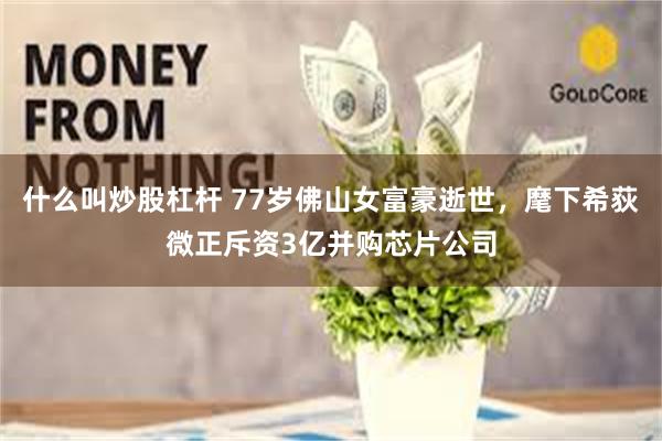 什么叫炒股杠杆 77岁佛山女富豪逝世，麾下希荻微正斥资3亿并购芯片公司